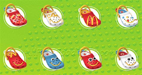 McDonald's Crocs Happy Meal Toys Display Complete Set of 8 Toy ...