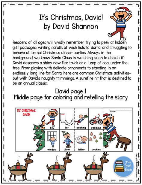 IT'S CHRISTMAS, DAVID! BOOK CRAFT ~ Book Units by Lynn