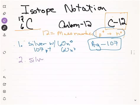 SOLVED:Write isotopic symbols in the form X-A( e.g. , C-13) for each ...