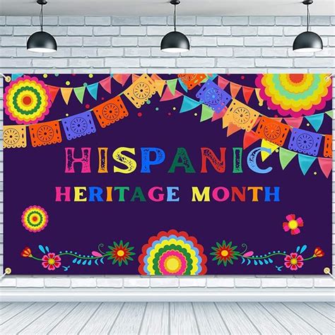 Amazon.com: Celebrating Hispanic Heritage Month Backdrop Banner Latin ...