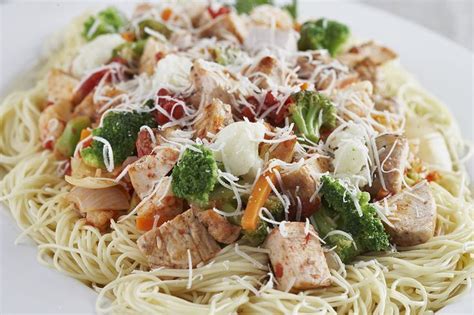 Angel Hair Pasta with Chicken and Vegetables | Pasta dishes, Chicken pasta recipes, Best pasta ...