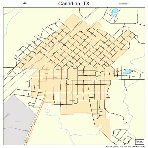 Canadian Texas Street Map 4812412