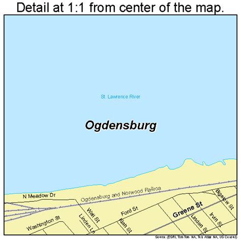 Ogdensburg New York Street Map 3654485