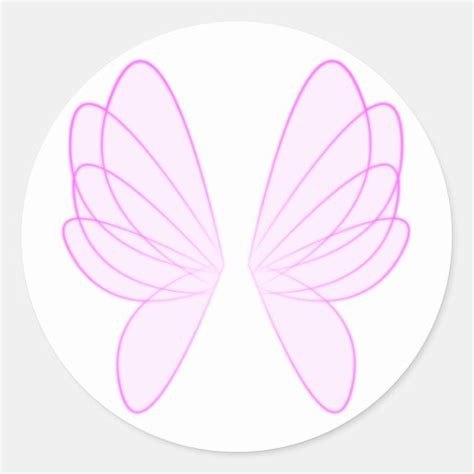 Pink Fairy Wings Stickers | Zazzle