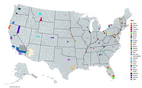 MLB fanbase map (in progress, results based off of a survey)(comment to ...