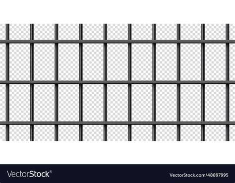 Black realistic metal prison bars detailed jail Vector Image