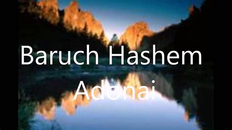 Baruch Hashem Adonai Chords - Chordify