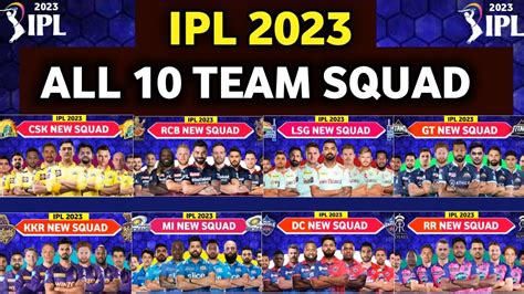 IPL 2023 All Teams Squad, Team Captains, and Players Name | Indian ...