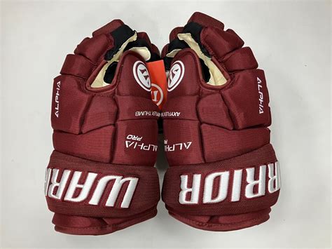 New Warrior Alpha Pro S19 14" Hockey Gloves senior SR ice glove maroon ...