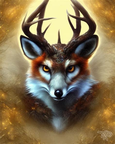 A Festive Fox-Deer by EvergreenWolf001 on DeviantArt