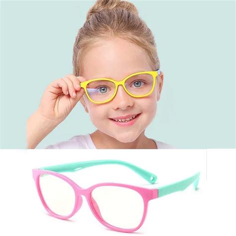 Children Flexible Glasses Frames Kids Big Frames Girls Myopia Optical ...