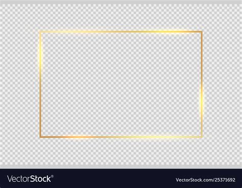 Gold frame square background golden frame line Vector Image