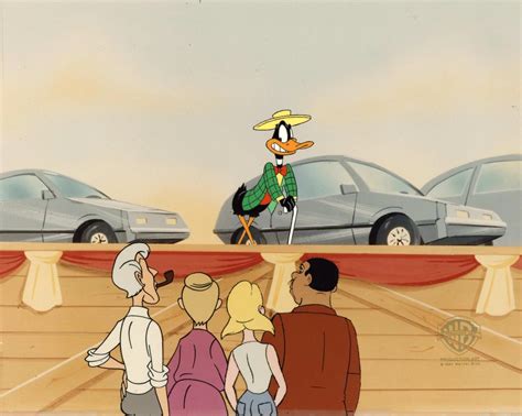 Looney Tunes Studio Artists - Quackbusters Original Production Cel on Original Background: Daffy ...