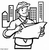 Ingeniero Feliz Para Colorear sketch template