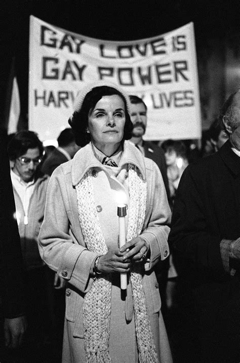 Dianne Feinstein, mayor of San Francisco, leading a march in memory of ...