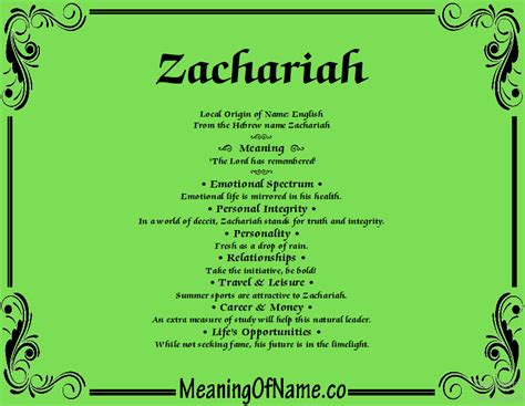 Zachariah - Meaning of Name