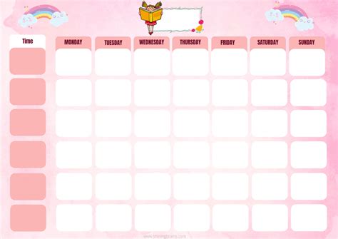 Timetable Free Printable - FREE PRINTABLE TEMPLATES