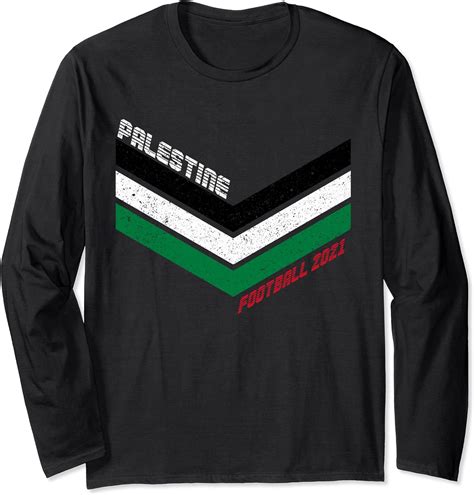 Amazon.com: Palestine Football Jersey 2021 Retro Soccer Long Sleeve T ...