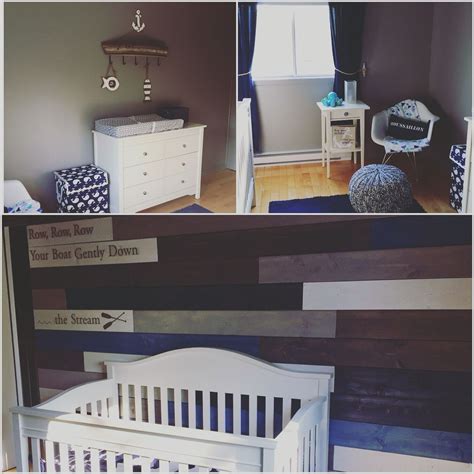 Nautical theme nursery, wood wall, baby boy | Nautical theme nursery ...