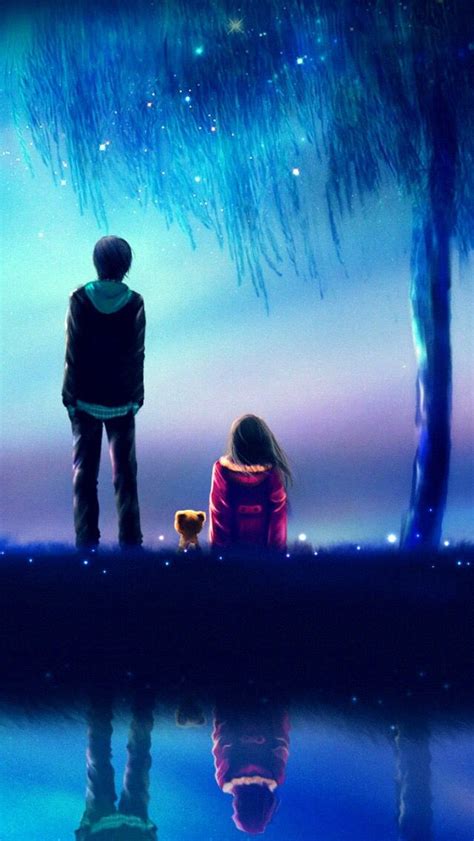 Anime couple | Anime scenery, Anime wallpaper, Anime love