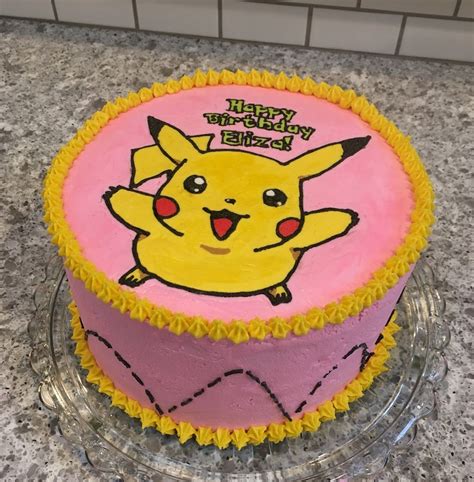 Pikachu Buttercream Cake | Pikachu cake, Pokemon birthday party, Pokemon themed party