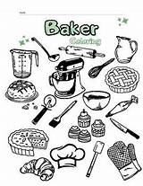Baker coloring Page By Teachers Haven  TPT sketch template