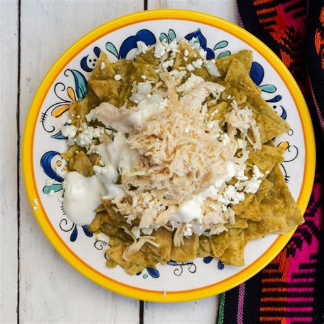 Chilaquiles Verdes, Traditional Mexican Green Chilaquiles Dish