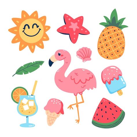 Cute summer clip art Vectors & Illustrations for Free Download | Freepik