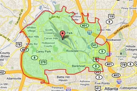 Atlanta Zip Code Map Printable - Map