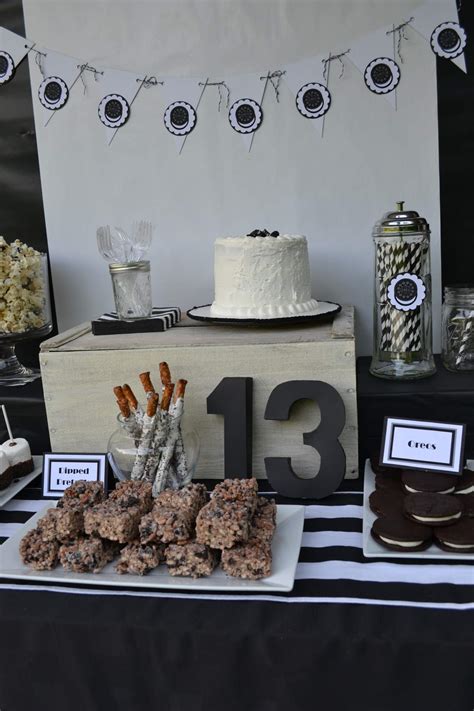 Oreo Dessert Table Birthday Party Ideas | Photo 10 of 10 | Catch My Party