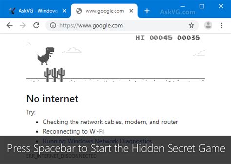 [Tip] Play Hidden Secret “Dinosaur Game” in Google Chrome (No Internet Required) – AskVG