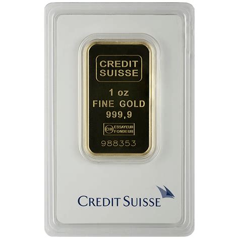 1 Oz Gold Bar Credit Suisse - Houston Gold Merchants