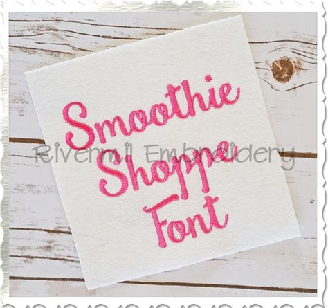 Smoothie Shoppe Machine Embroidery Font Alphabet - Rivermill Embroidery