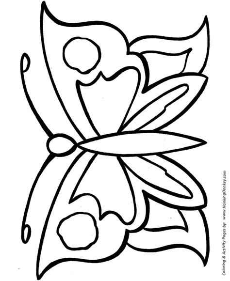 Gambar Printable Butterfly Coloring Pages Easy Kids Picture Butterflies ...