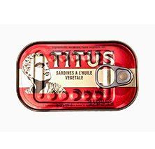 TITUS Sardines in Vegetable Oil, 4.3oz (Pack of 50) | Golden Tropics, Ltd.