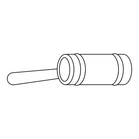 Justice gavel icon, outline style 14464601 Vector Art at Vecteezy