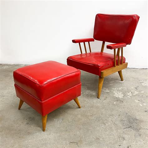 Original 1950's Mid Century Armchair & Footstool – The Design Ark