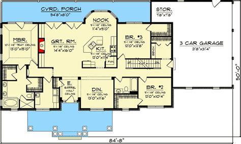 3 Bedroom Rambling Ranch - 89821AH | Architectural Designs - House Plans