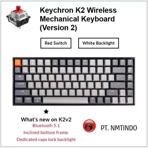 Keychron K2 version 2 White Backlight Plastic Frame Wireless Mechanical Keyboard | Lazada Indonesia