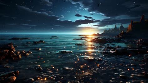 Premium AI Image | Sea of stars at night