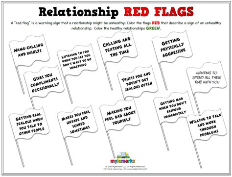 Red flags game printable pdf - opldisney