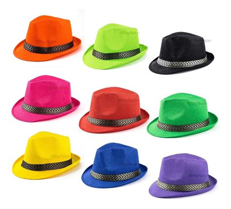 15 Sombrero Fedora De Tela Diferentes Colores - $ 735.00 en Mercado Libre