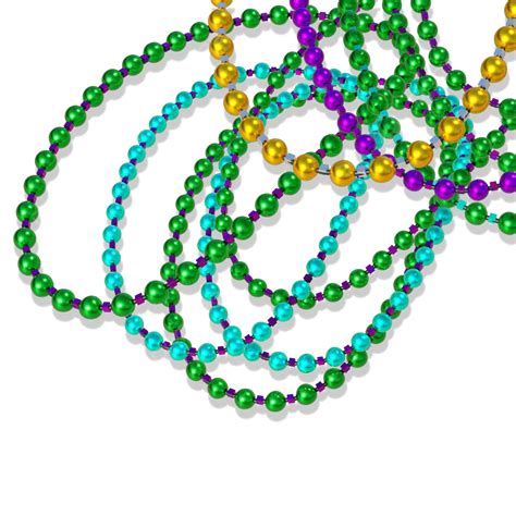 Mardi Gras Beads PNG Picture, Bunch Of Mardi Gras Beads In Rings, Mardi ...