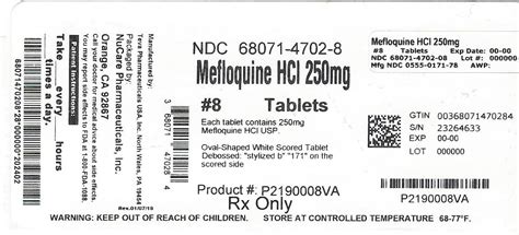 MEFLOQUINE HYDROCHLORIDE tablet