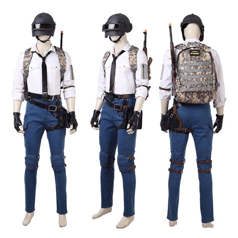 PUBG Cosplay Costume Playerunknown's Battlegrounds With Level 3 Helmet ...