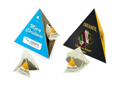 10 Pyramid Tea Bags - Branded Tags 16.14 - Słodycze reklamowe B&B