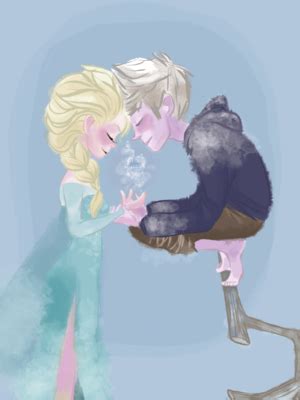 A Kiss - Elsa & Jack Frost Fan Art (36720666) - Fanpop