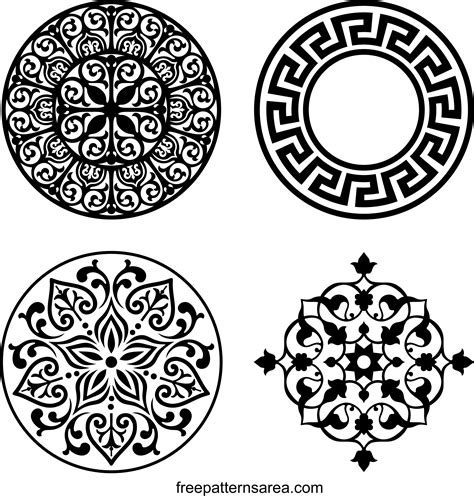 Circle Dxf Pattern Vector Free Download - FreePatternsArea