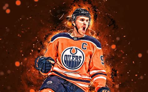 Connor McDavid, white uniform, Edmonton Oilers, NHL, hockey players ...