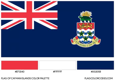 Cayman Islands flag color codes